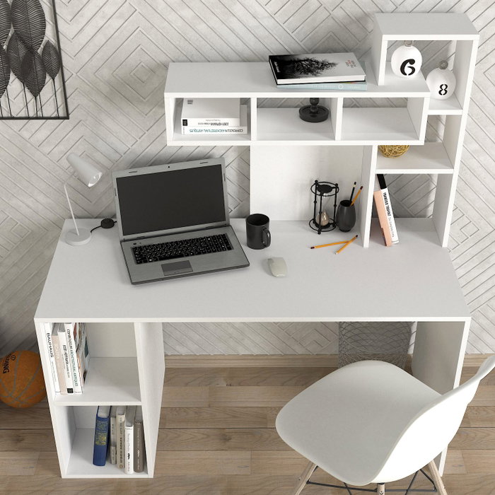 Hanah Home Mesa de Estudio Coral - Blanco